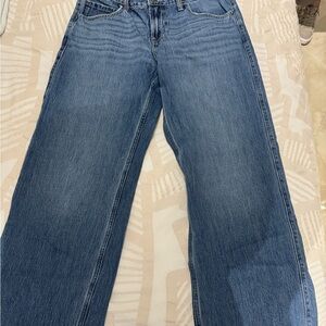 Hollister Low-Rise Baggy Blue Jeans